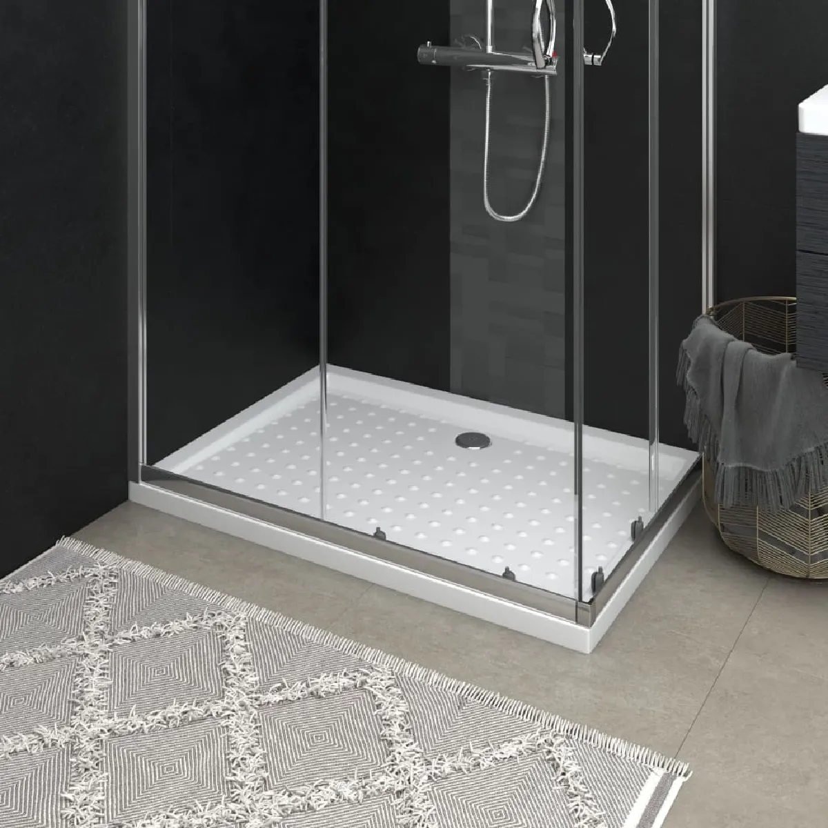 Vidaxl Receveur de douche avec picots 70x100 cm - vue 1