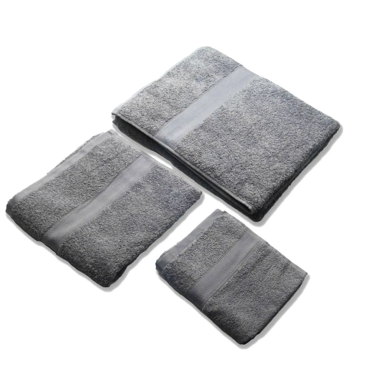 Serviettes en coton Nara9 - 4 pièces - Gris Serviettes en coton Nara9 - 4 pièces - Gris