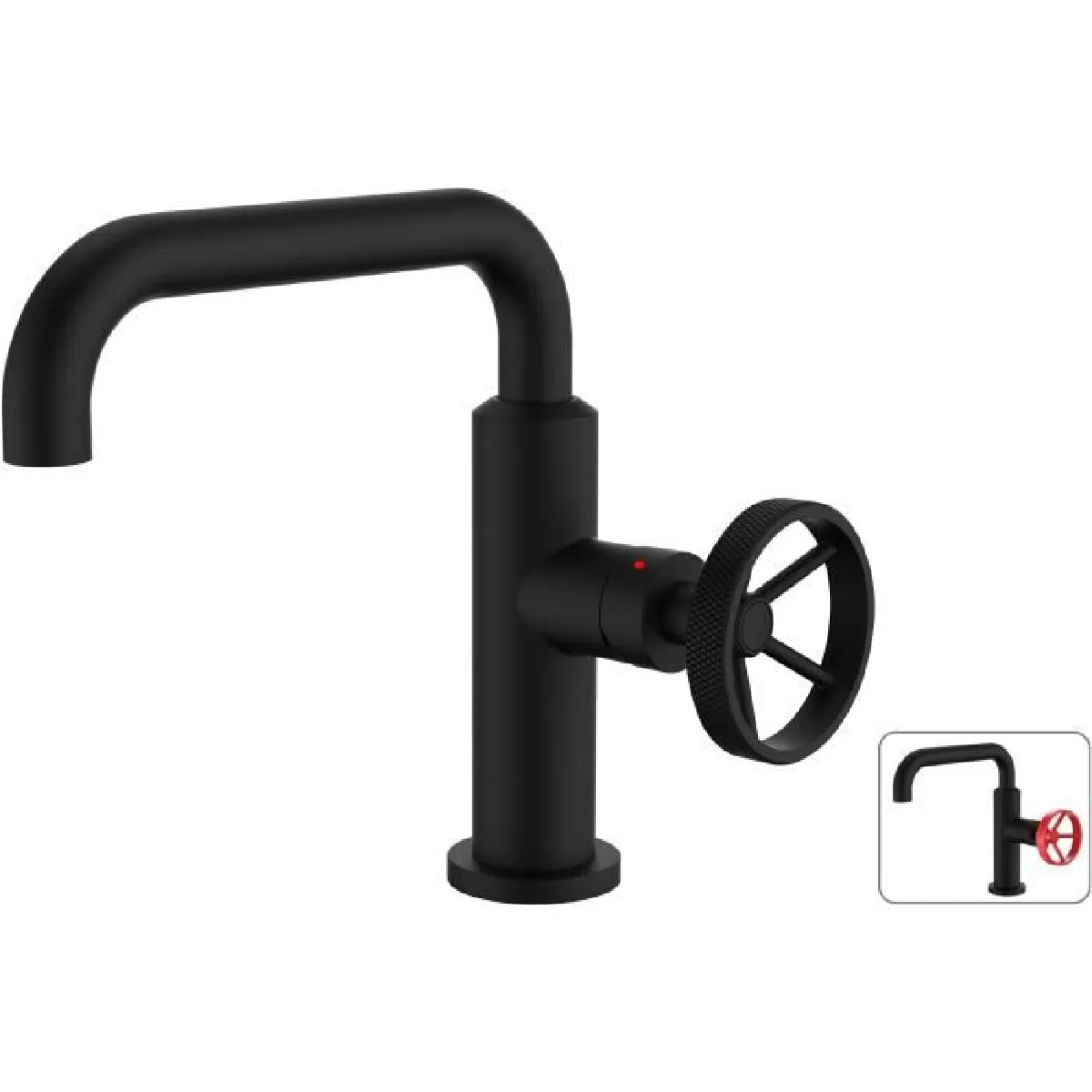 Rousseau - Mitigeur lavabo industriel - Bec mobile - Noir - Image 3