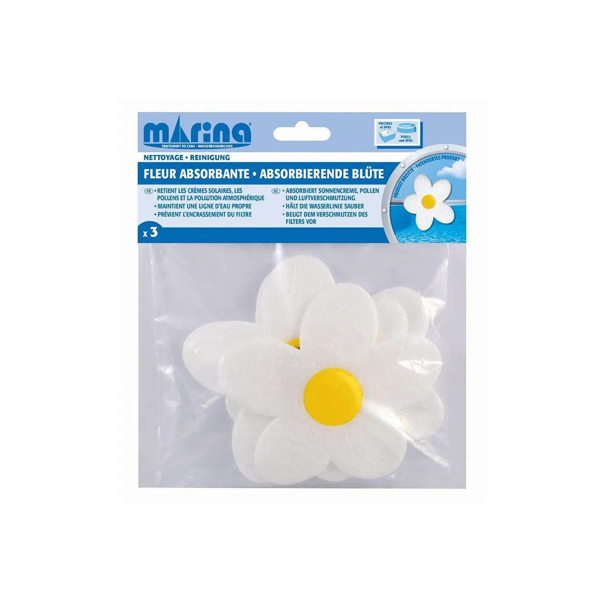 MARINA Lot de 3 fleurs absorbantes