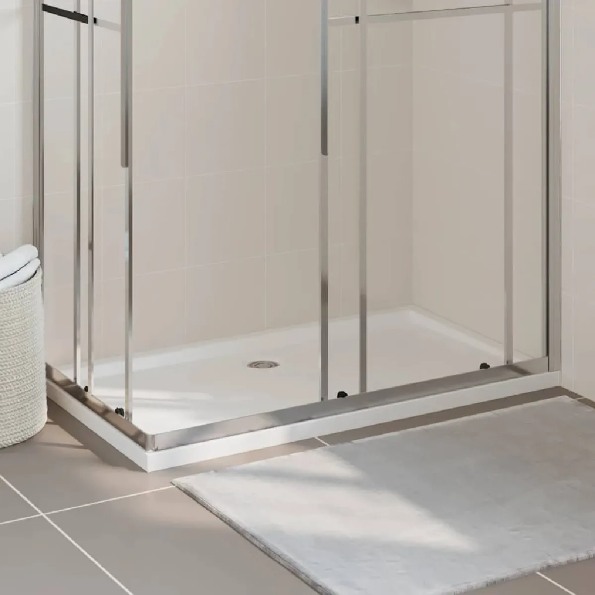 Vidaxl Receveur de douche blanc 70x120 cm - vue 1