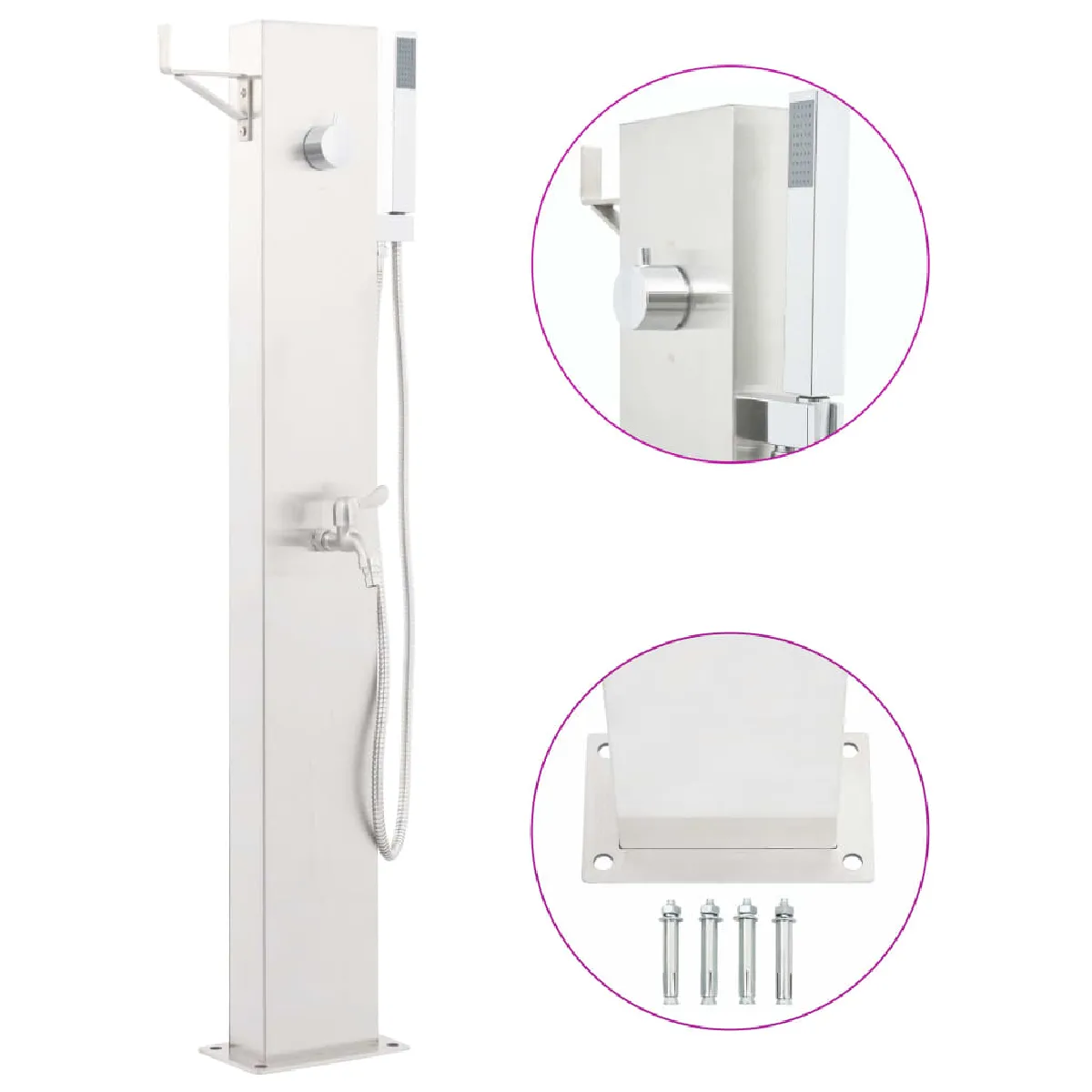 Vidaxl Robinet de douche de jardin 110 cm