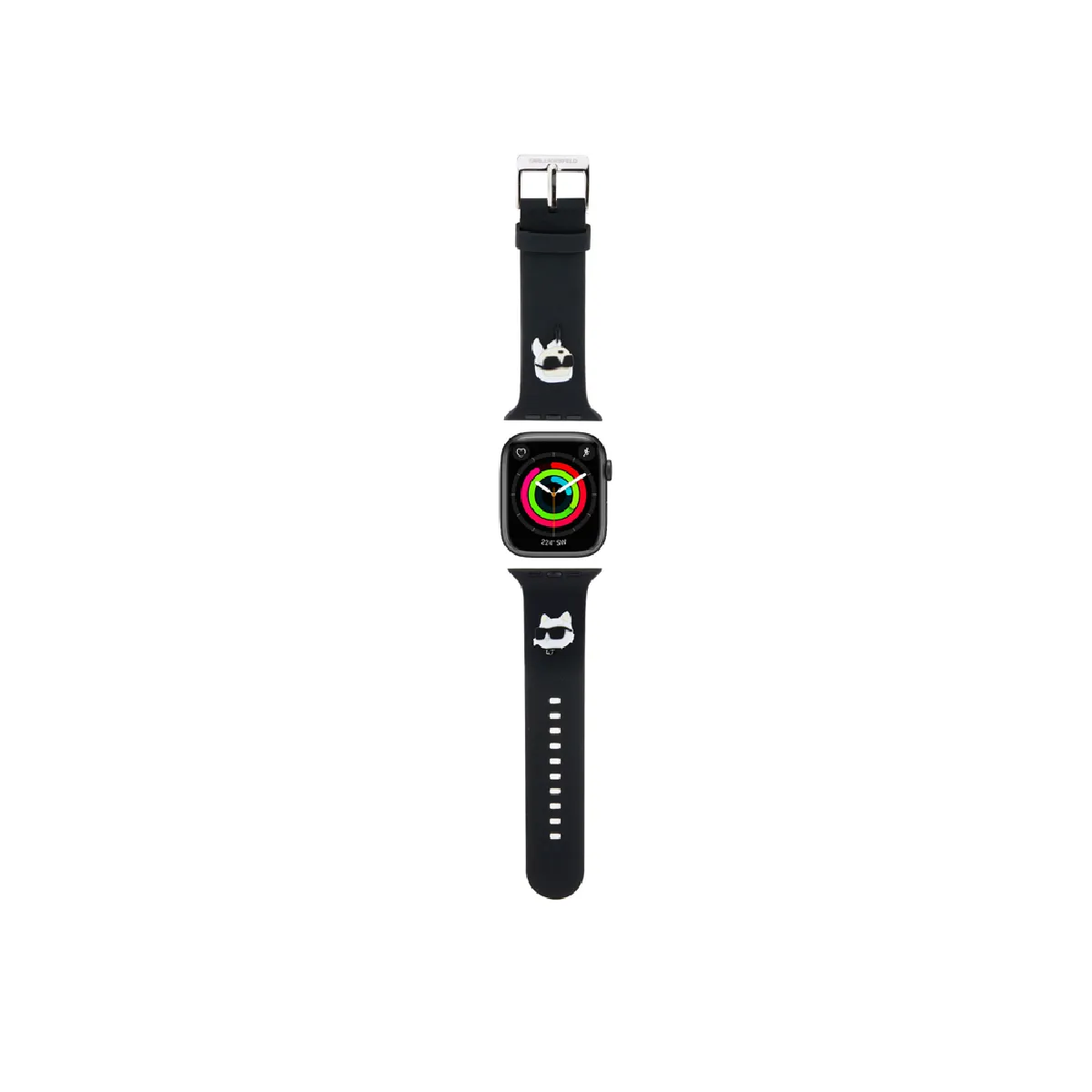 Karl Lagerfeld Bracelet pour Apple Watch 38/40/41mm Rubber NFT - Noir