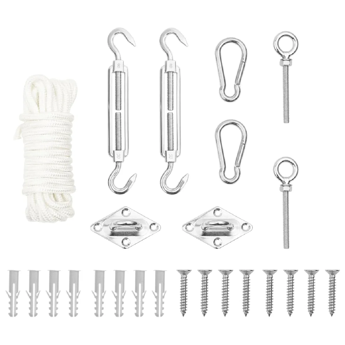 vidaXL Jeu d'accessoires voile d'ombrage Acier - vue 3