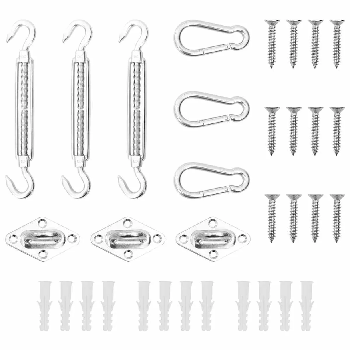 vidaXL Jeu d'accessoires voile d'ombrage Acier - vue 2