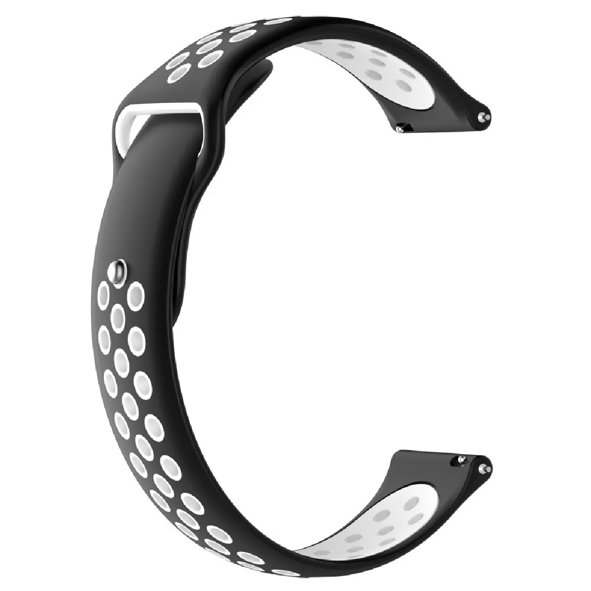Générique Noir/Blanc Bracelet En Silicone Pour Huawei Watch Gt - 22 Mm - Et