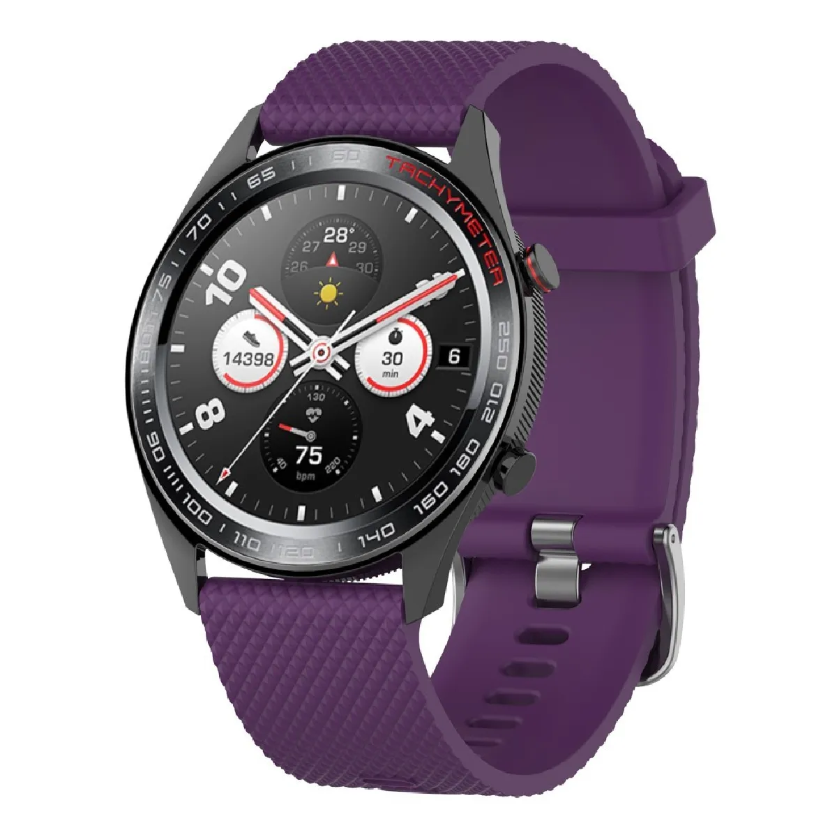 Générique Violet Bracelet De Montre Connectée En Silicone Pour Huawei Watch Gt - 46 Mm
