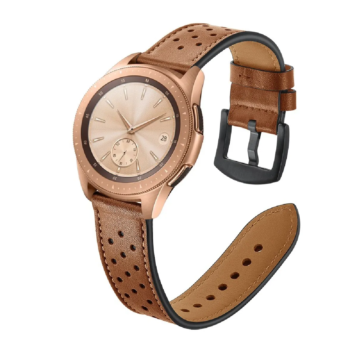 Générique Marron Bracelet Cuir - Samsung Galaxy Watch 42Mm