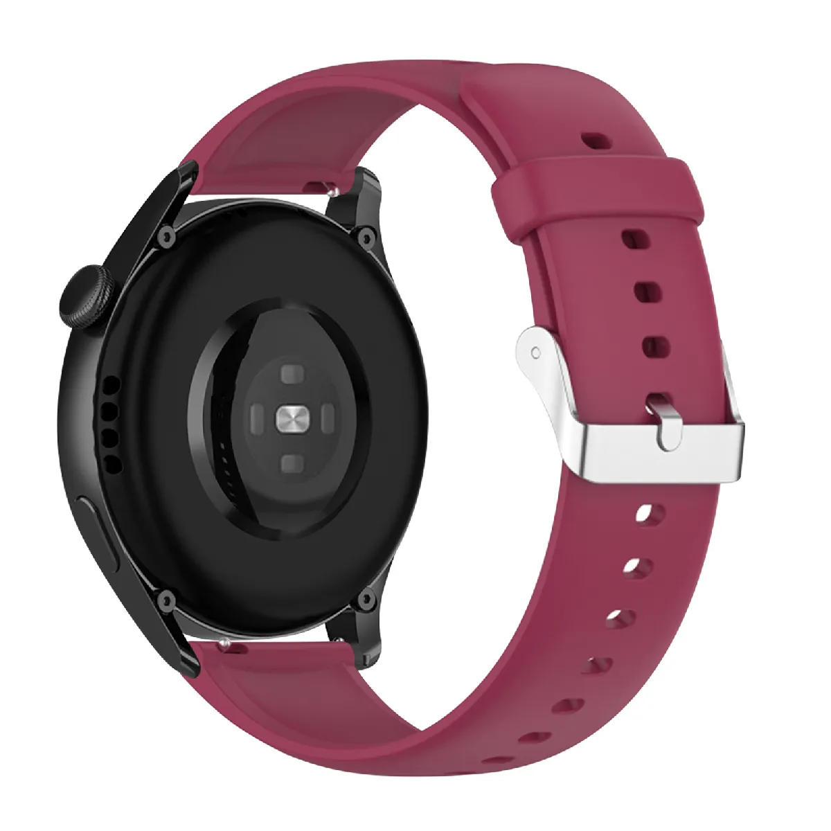 Avizar Bracelet Pour Huawei Watch 3 Pro Silicone Souple Bordeaux