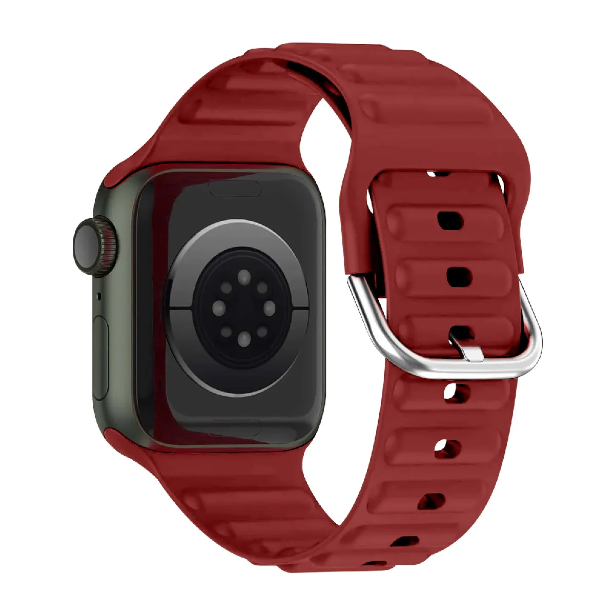 Avizar Bracelet Silicone Ajustable Bordeaux pour Apple Watch