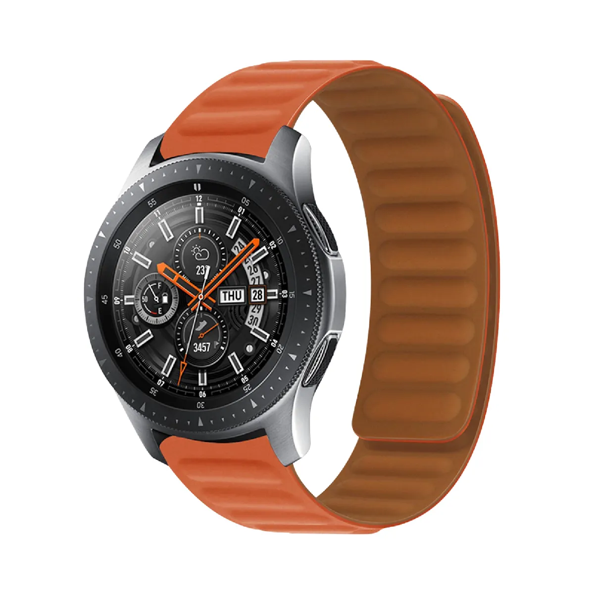 Avizar Orange Bracelet Pour Honor Magic Watch / Gs3 Silicone Souple Attache Magnétique Corail