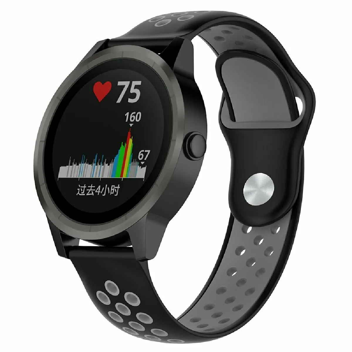 Phonecare Bracelet SportyStyle - Motorola Moto Watch 100 - Noir/Gris