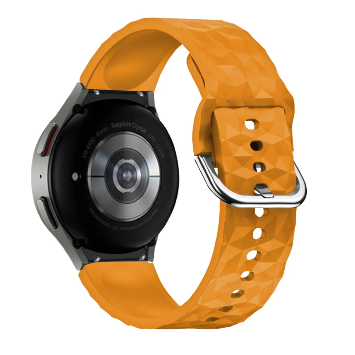 Avizar Jaune Bracelet Pour Galaxy Watch 5 / 5 Pro / 4 Silicone Texturé Losange