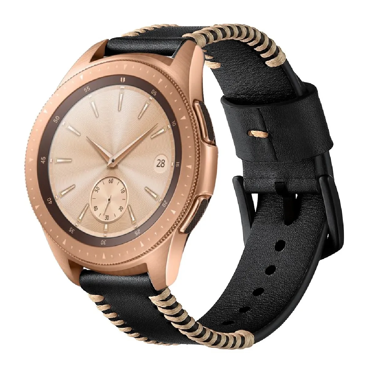 Générique Bracelet En Cuir Véritable Pour Samsung Galaxy Watch 42 Mm