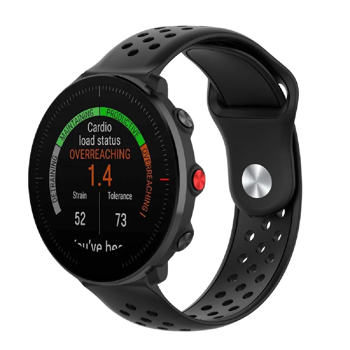 Générique Noir Bracelet En Silicone Pour Polar Vantage M - 22 Mm