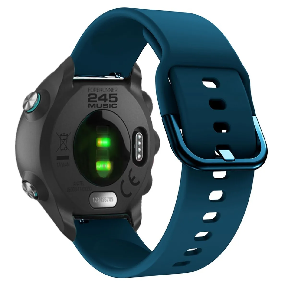 Générique Bleu Bracelet En Silicone Foncé Pour Votre Garmin Forerunner 245 - Image 3