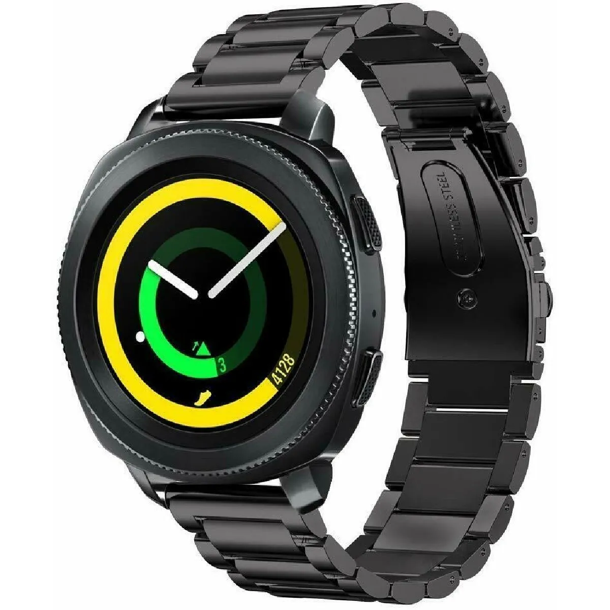 Phonecare Bracelet inox Stainless Lux pour Samsung Galaxy Watch6 - 47 mm - Noir