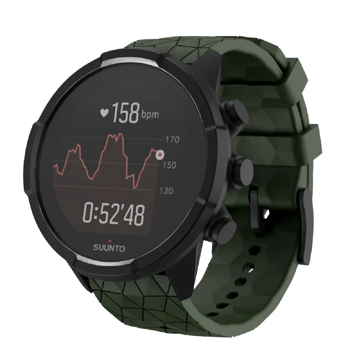 Générique Vert Bracelet En Silicone Pour Suunto 9 Baro - 24 Mm
