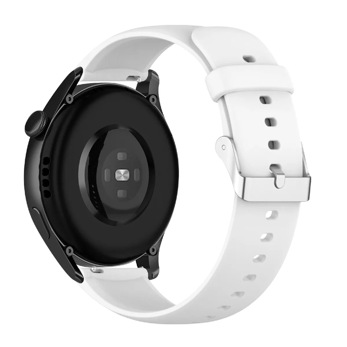 Avizar Blanc Bracelet Pour Huawei Watch 3 Pro Silicone Souple