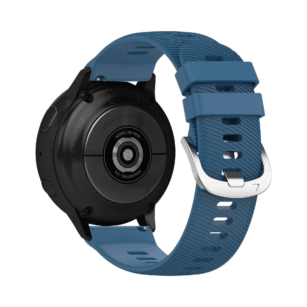 Avizar Bleu Bracelet Pour Samsung Galaxy Watch Active 2 40Mm Silicone Texturé