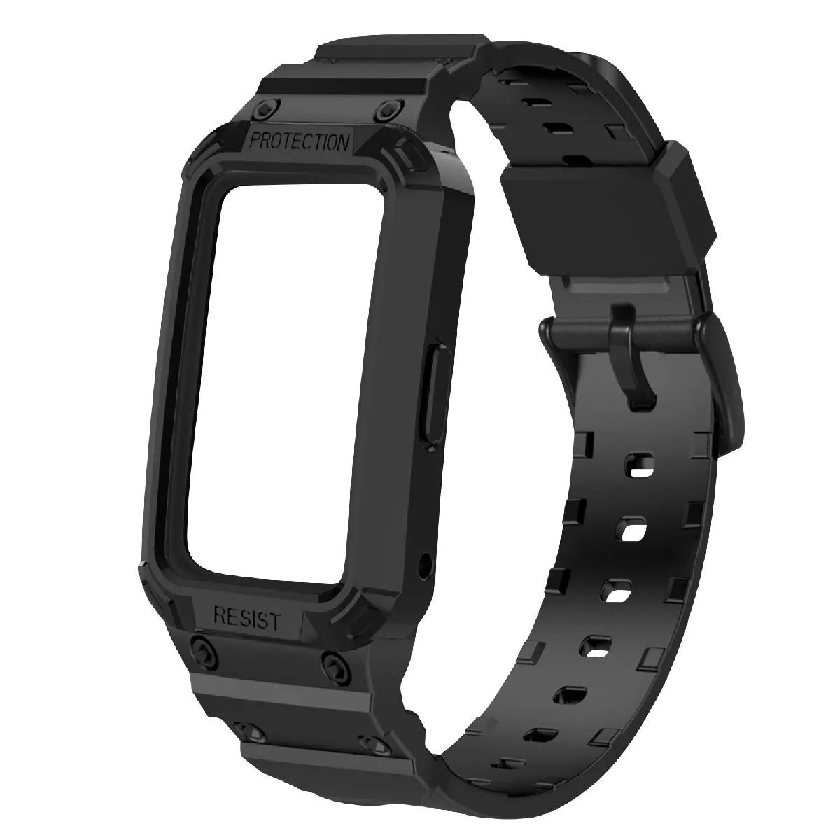 Avizar Bracelet Bumper Silicone Noir pour Huawei Band Avizar Bracelet Bumper Silicone Noir pour Huawei Band