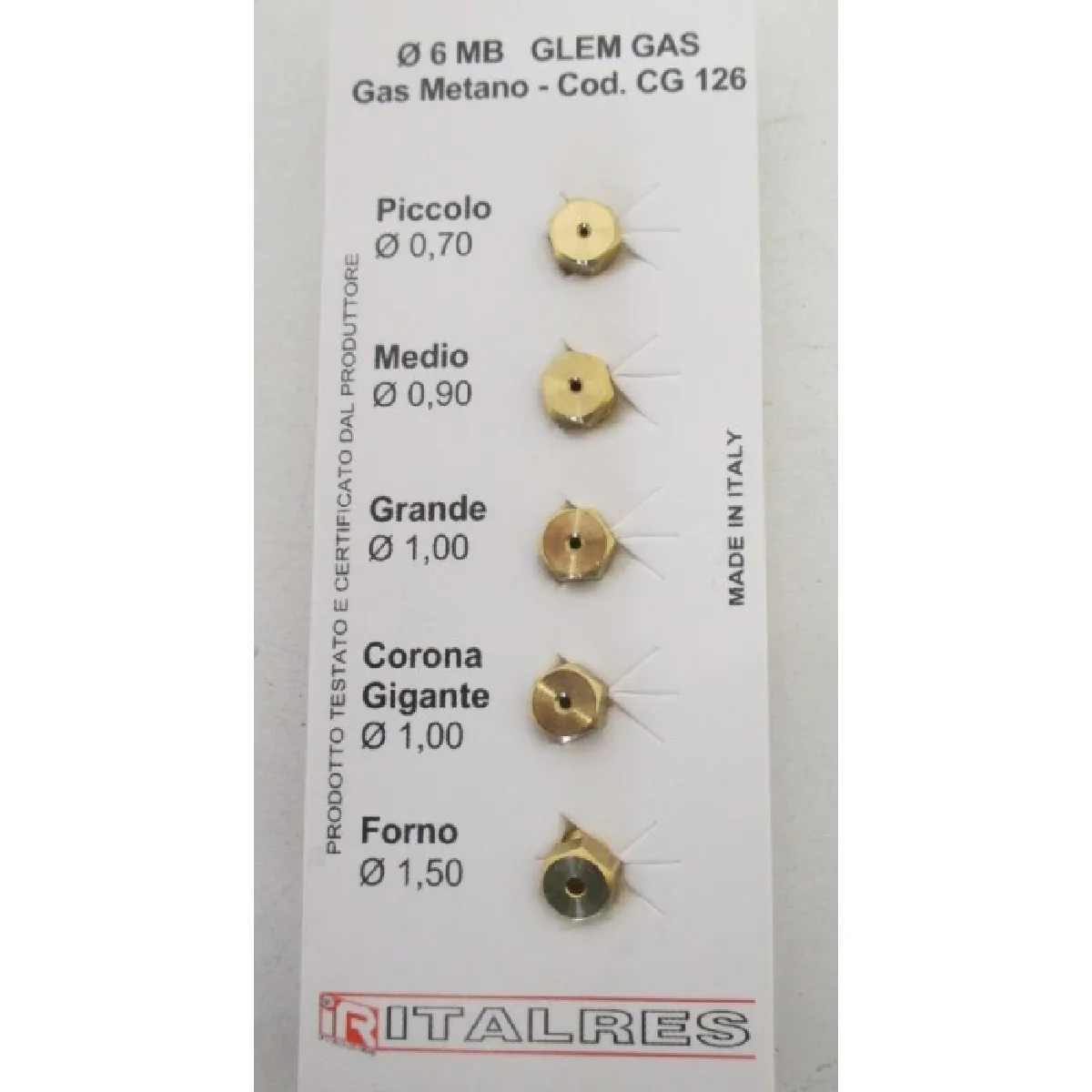 FAURE  injecteurs gaz naturel pour cuisini&egrave;re
