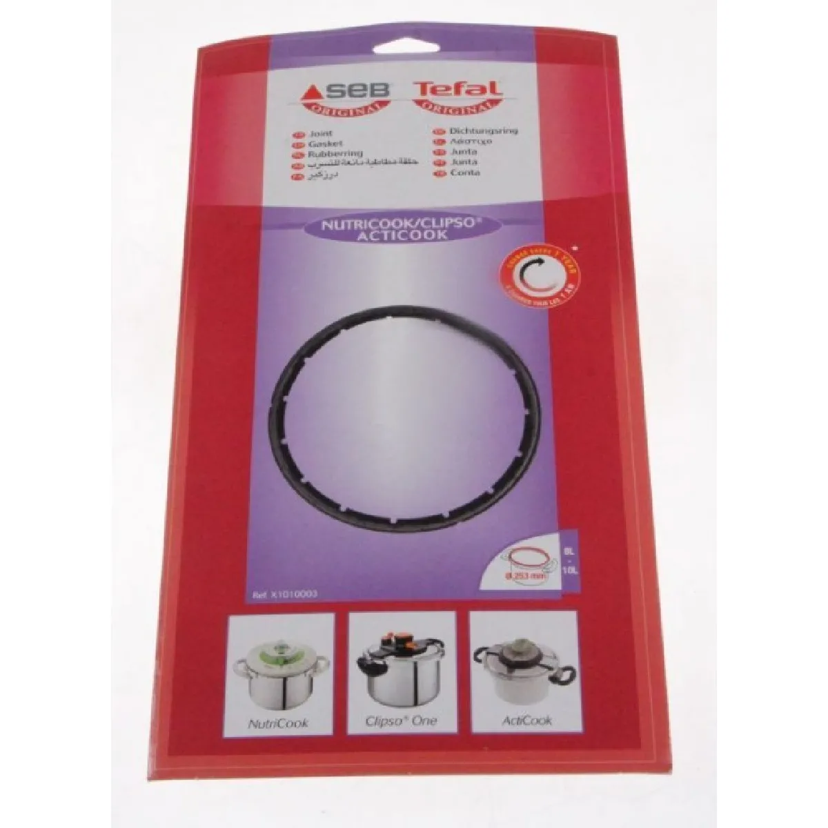 Seb Joint 8/10L Ø253 Mm Autocuiseur Nutricook Clipso1 Acticook - Image 3