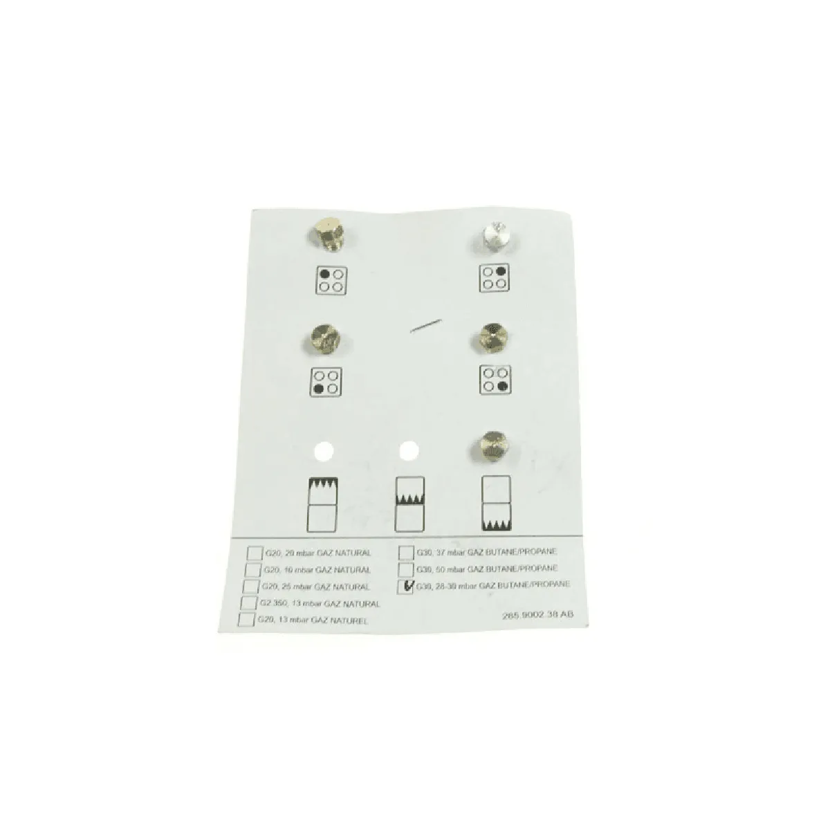 BEKO Kit Injecteurs Gaz Butane