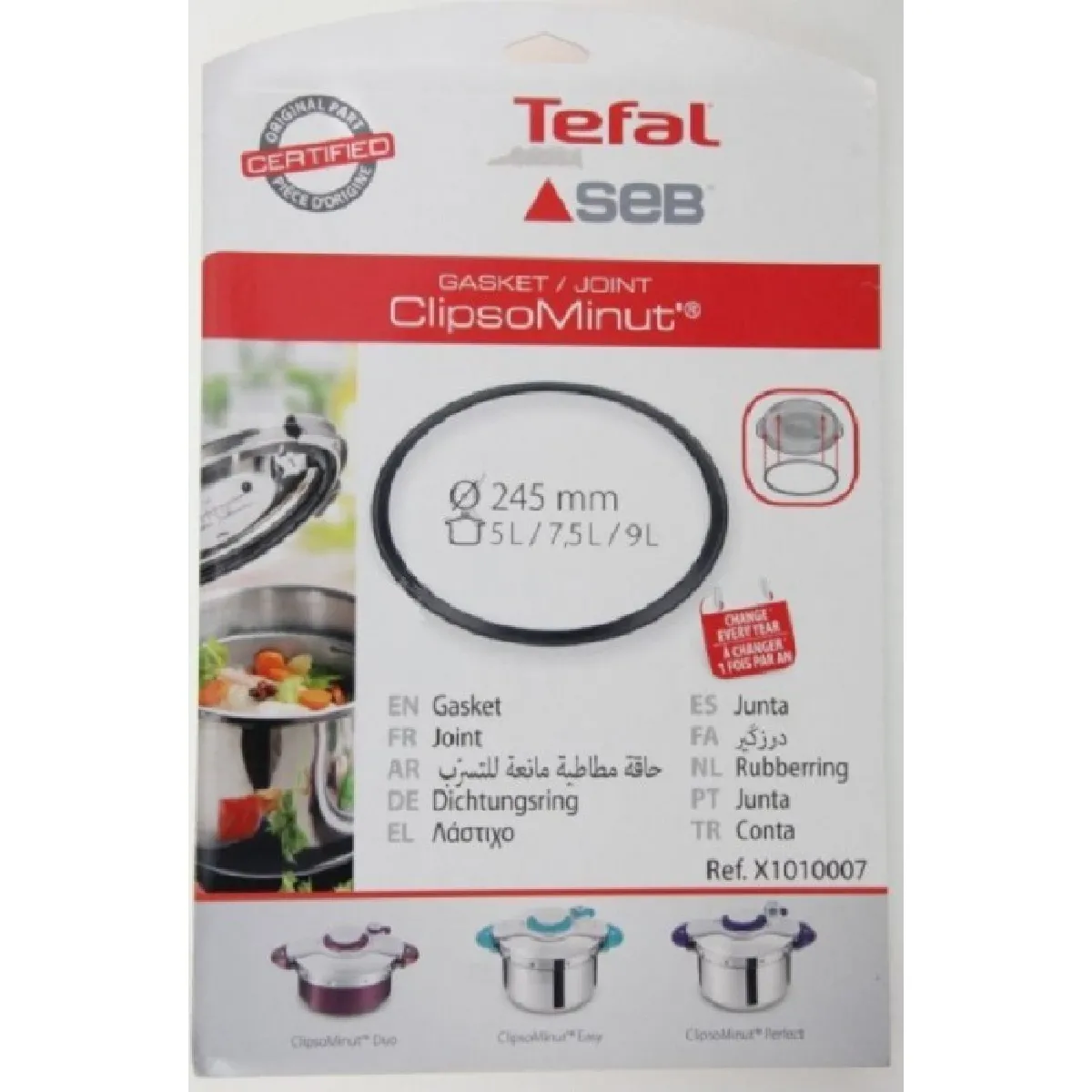 Seb Joint pour autocuiseur ClipsoMinut' - Ø245 mm
