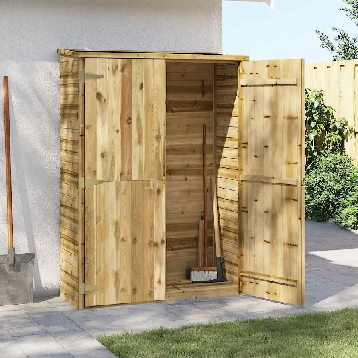 vidaXL Abri à outils de jardin 123x50x171 cm Pinède imprégnée 46361 - vue 2
