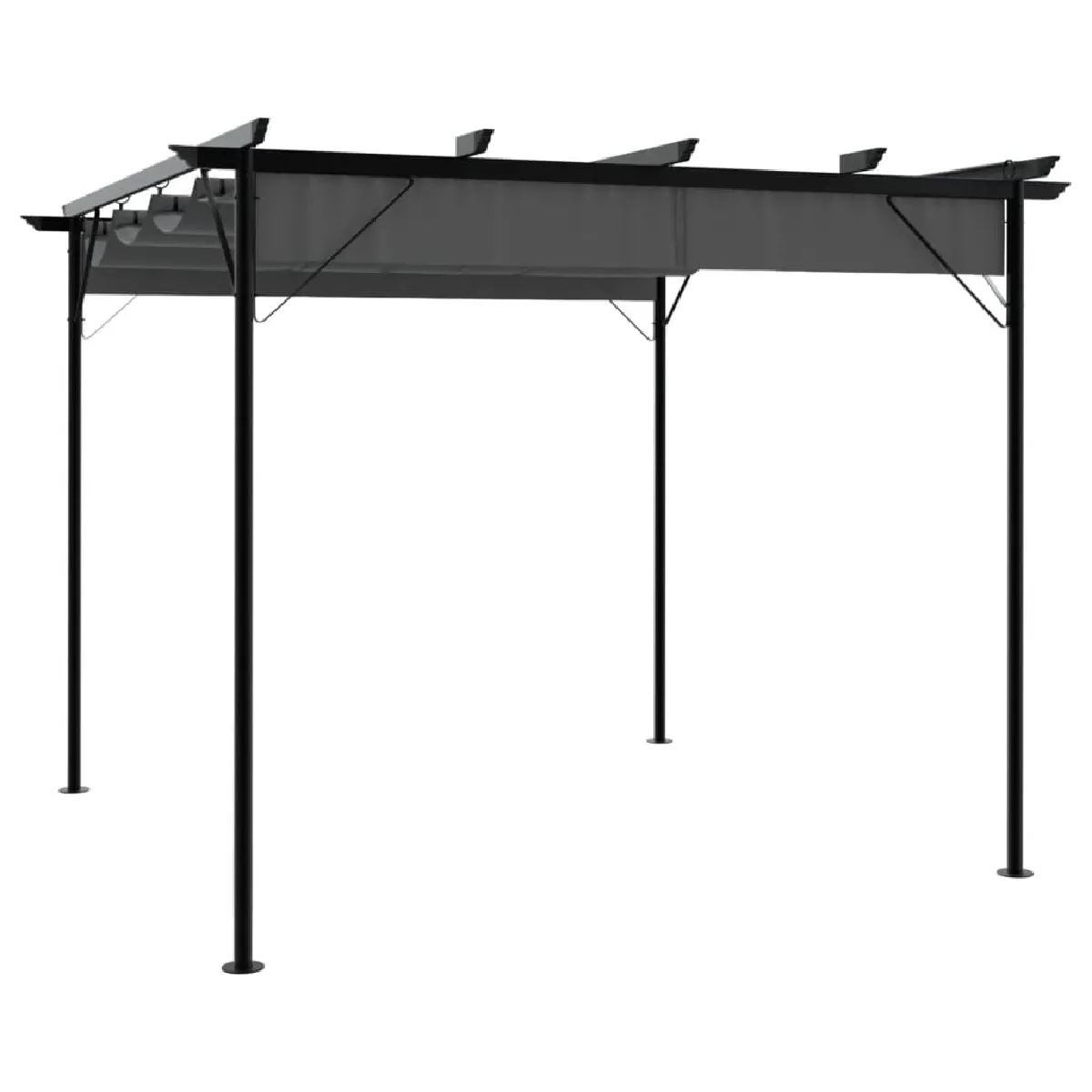 vidaXL Pergola avec toit rétractable 3x3 - vue 2