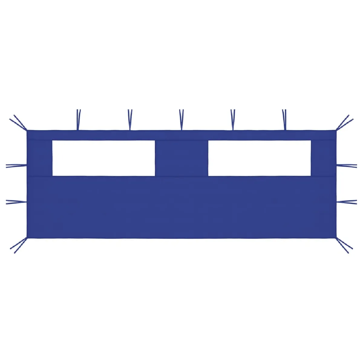 vidaXL Paroi Latérale de Belvédère avec Fenêtres Paroi Latérale de Tente de Réception Pavillon Jardin Terrasse Extérieur 6x2 - vue 2