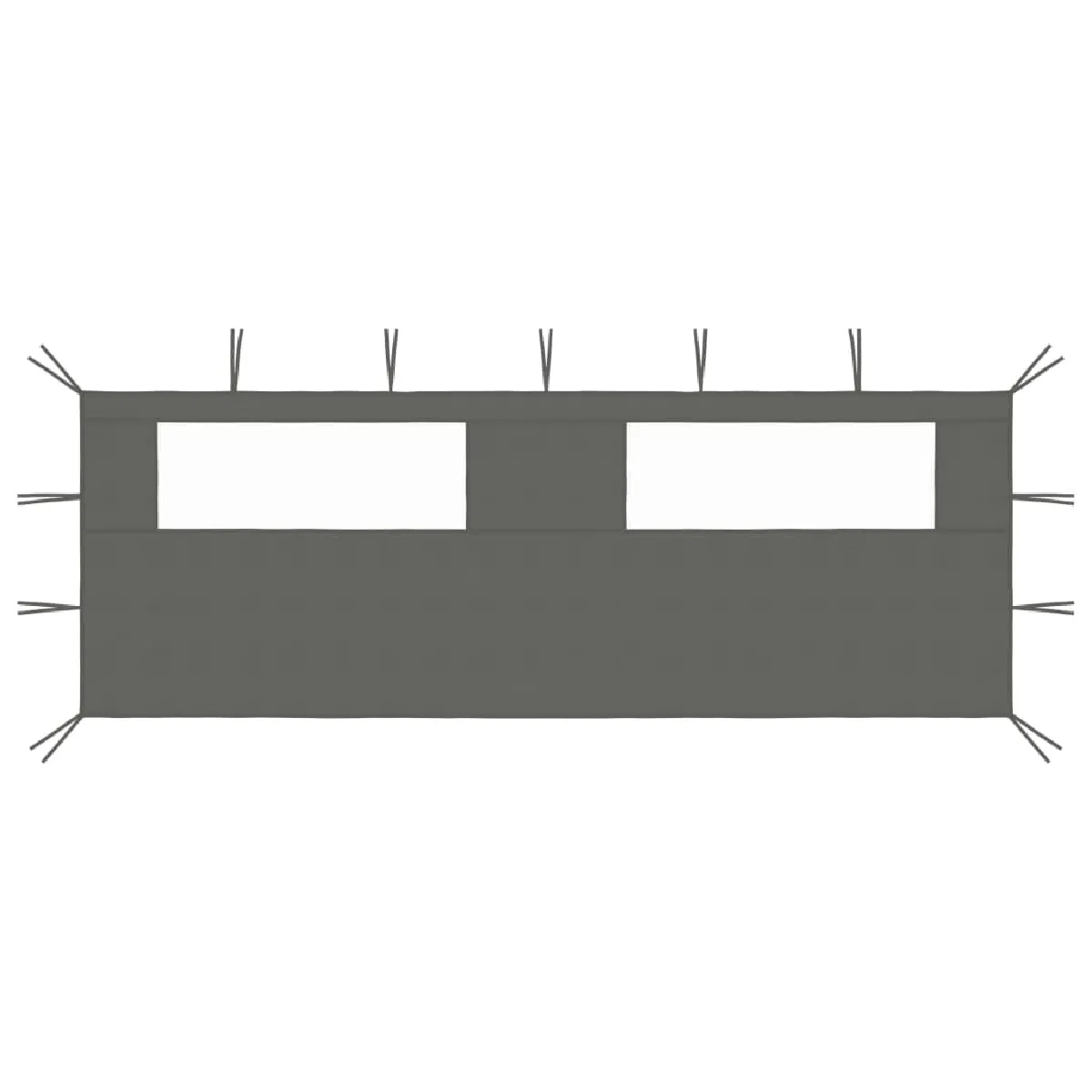 vidaXL Paroi Latérale de Belvédère avec Fenêtres Paroi Latérale de Tente de Réception Pavillon Jardin Terrasse Extérieur 6x2