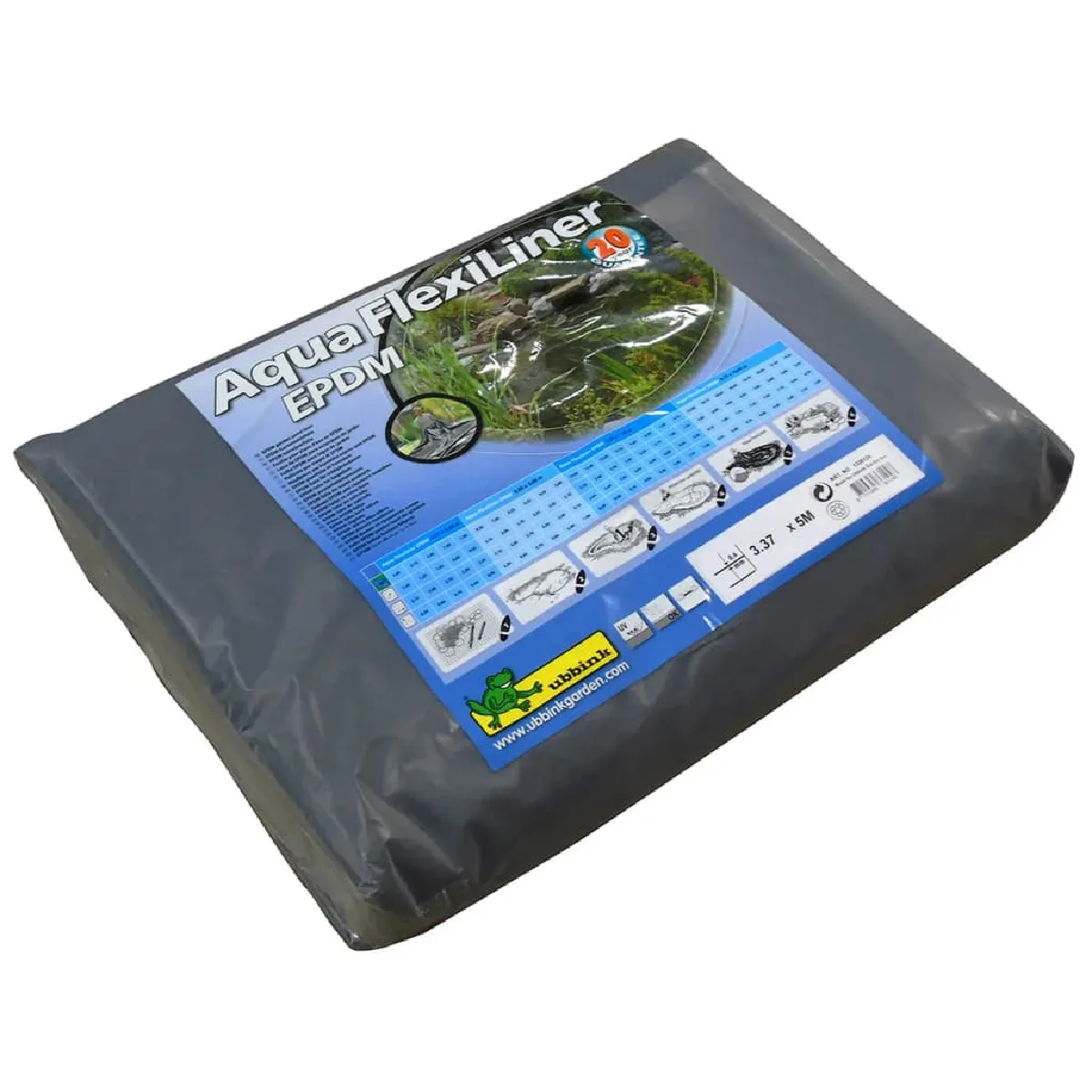 Meilleurs prix pour Ubbink Bâche d'étang AquaFlexiLiner EPDM 3,37 x 5 m 1336124