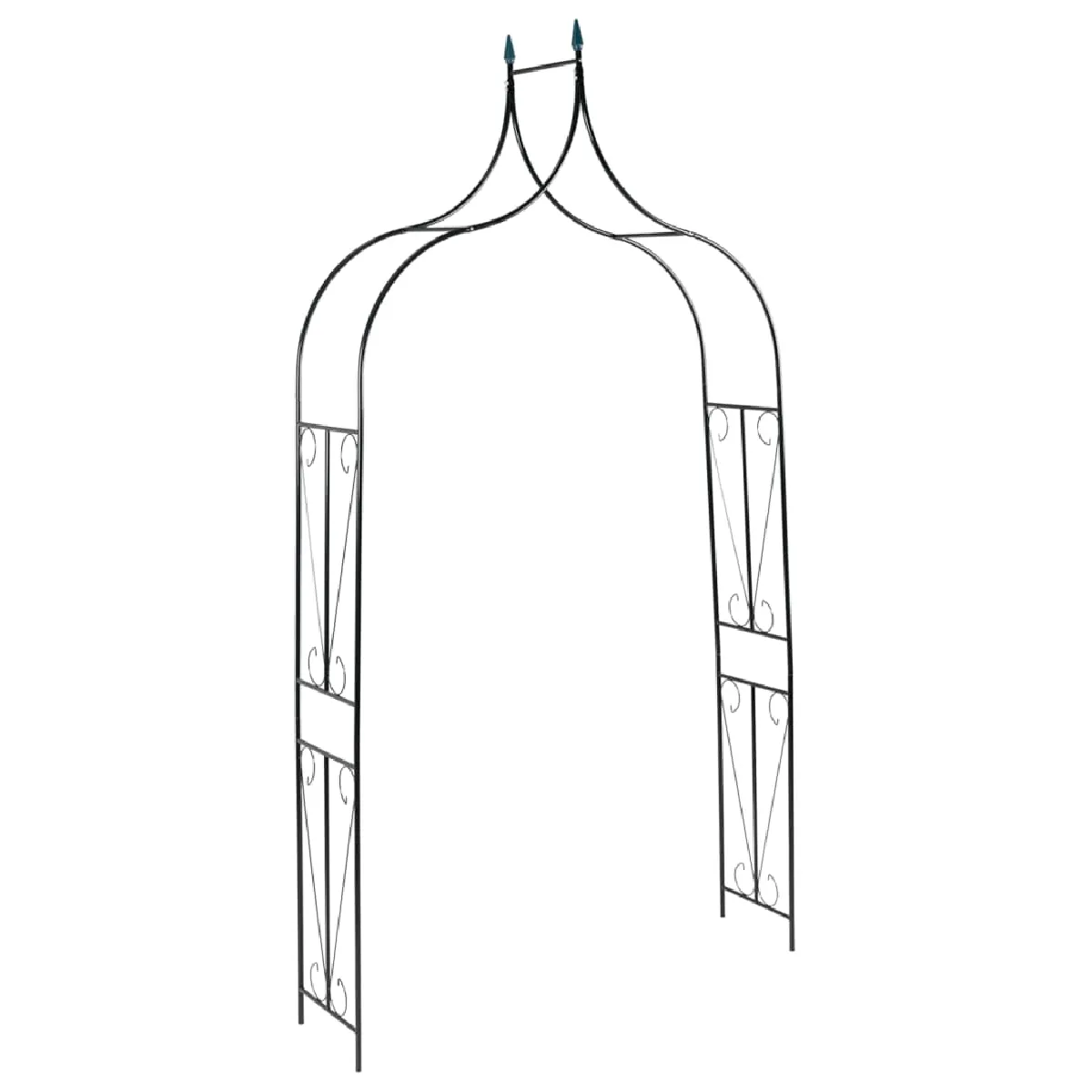 vidaXL Voûte de jardin 120x38x258 cm Fer - vue 2