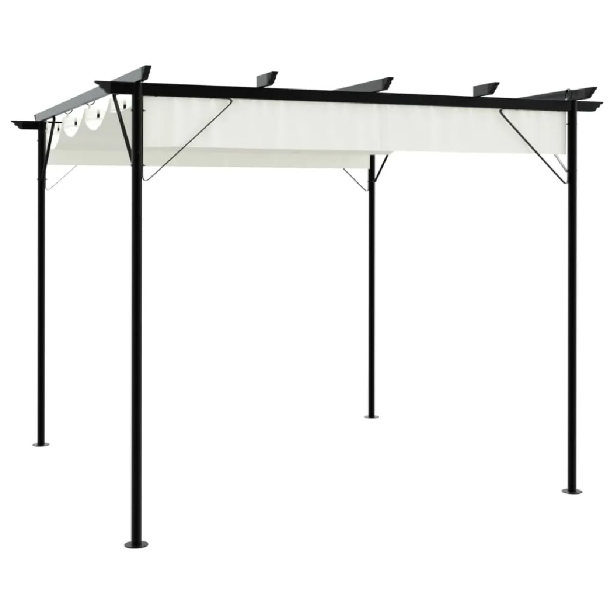Vidaxl Pergola avec toit rétractable 3x3 m - vue 2
