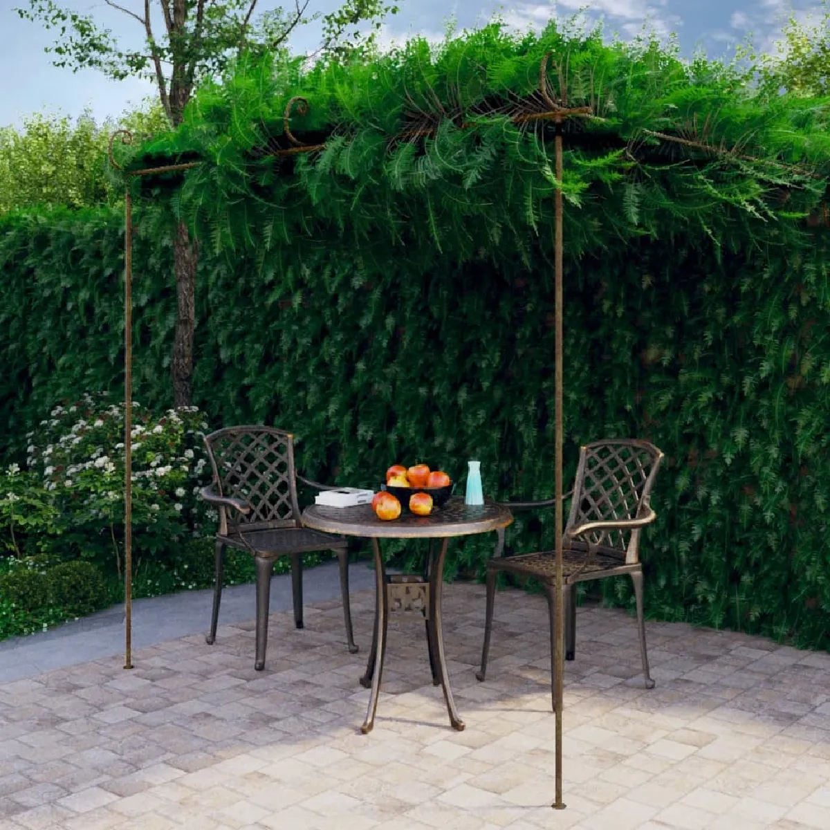 Arche de jardin vidaXL antique Fer forgé 3x3x2 5 Durable et élégant - vue 2