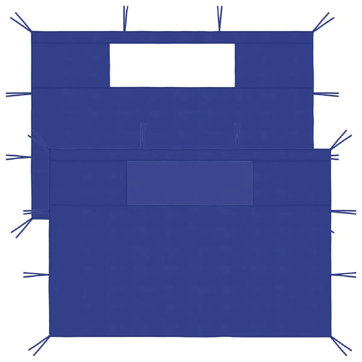 Vidaxl Parois latérales de belvédère avec fenêtres - Bleu - 45 x 21 m - 3 x 21 m - 200 x 70 cm
