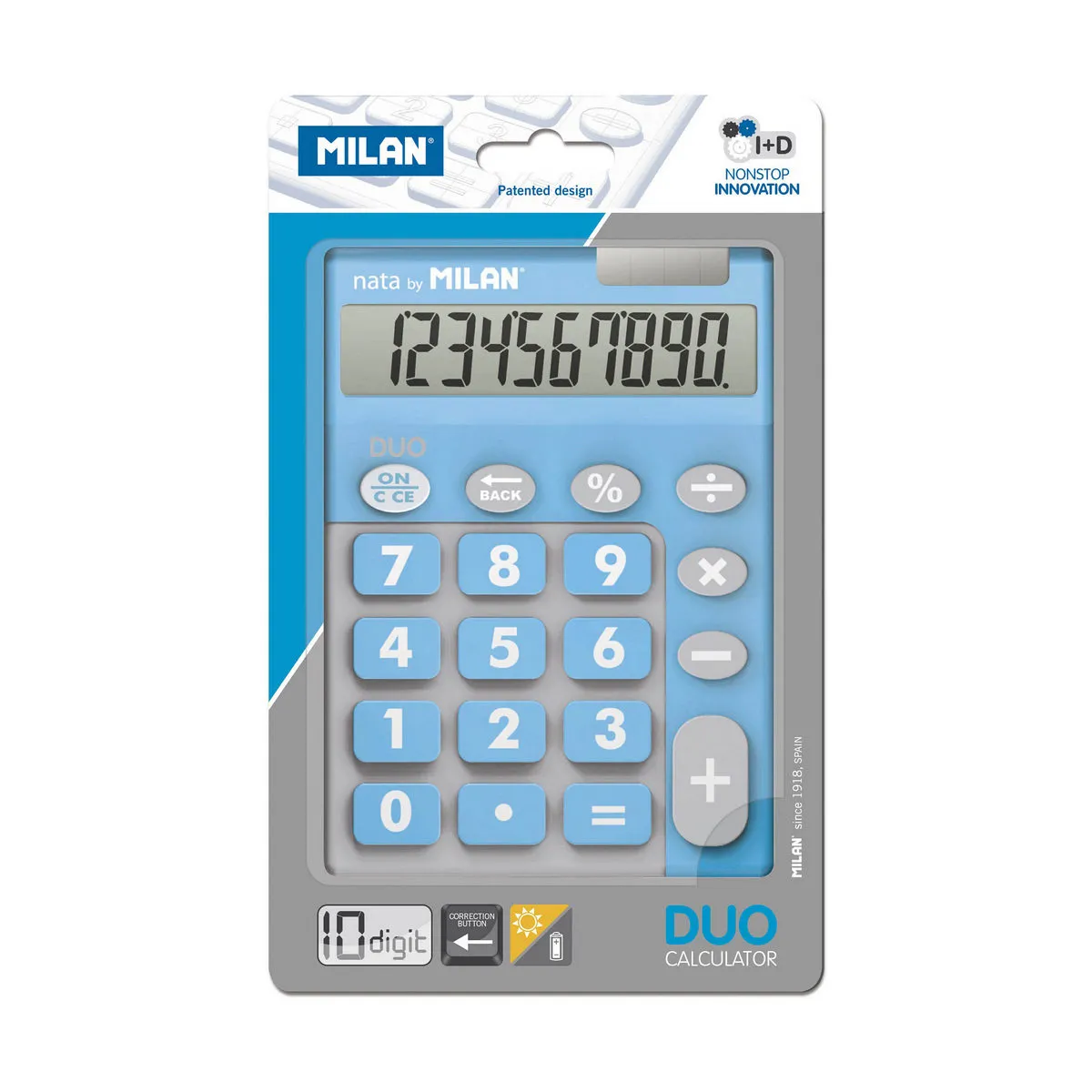 MILAN Calculadora Touch Duo Azul 10 Digitos  - [Livre en VO]