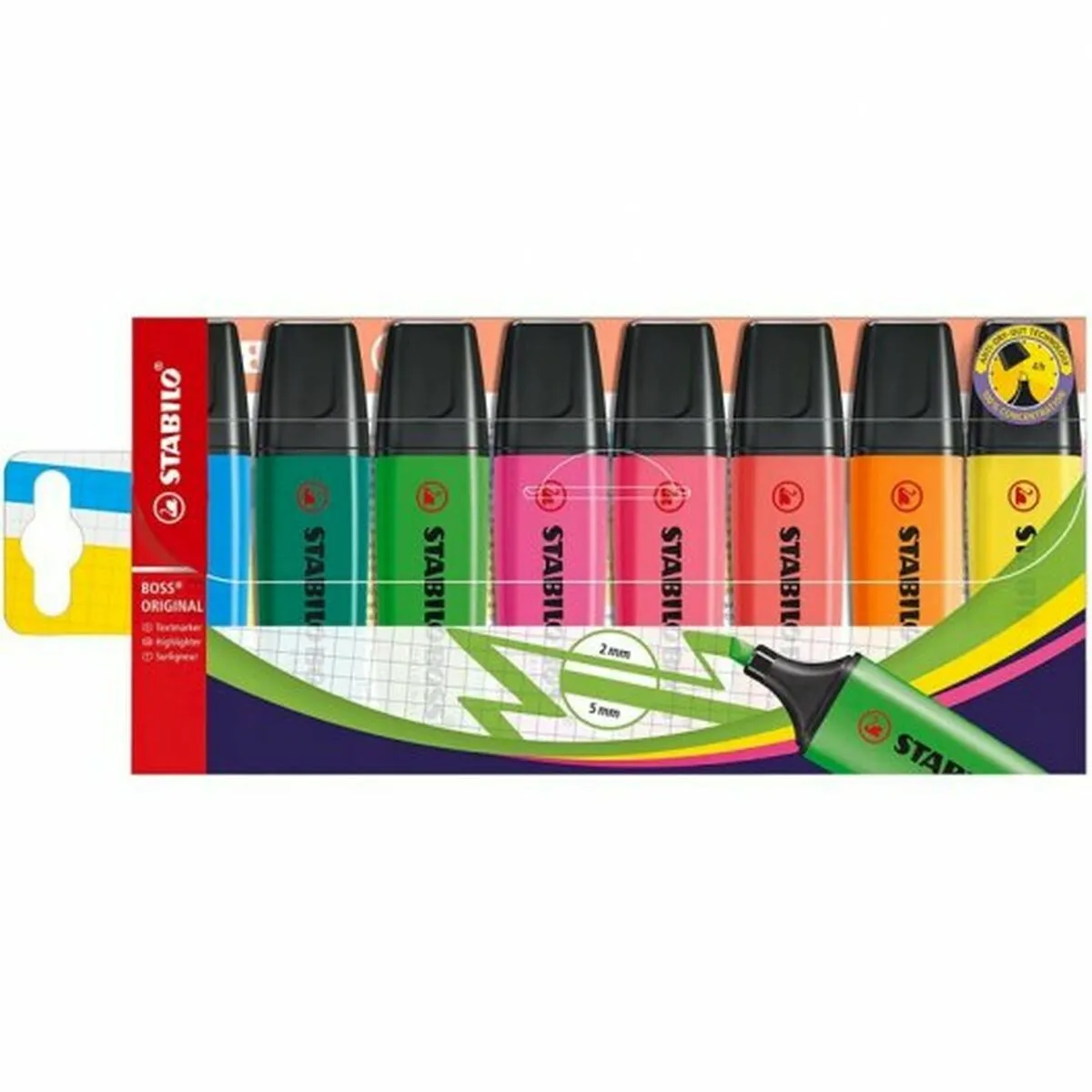 STABILO BOSS ORIGINAL Surligneur Pochette x 4 surligneurs fluo assortis
