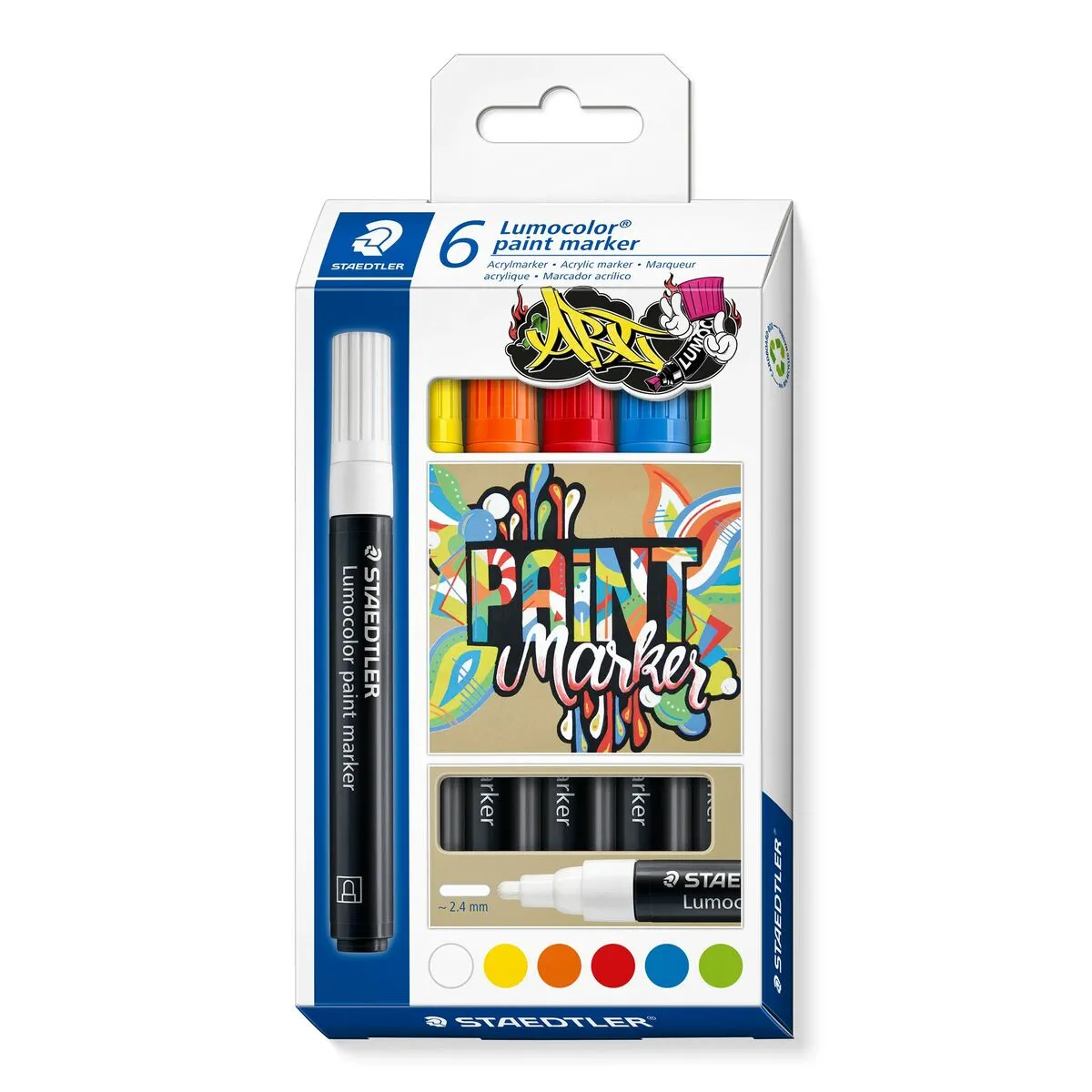 Staedtler Marqueurs Lumocolor 6 pièces - vue 1