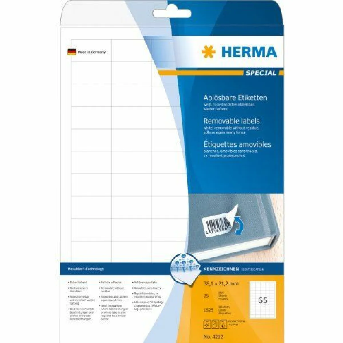 HERMA  &Eacute;tiquettes movables A4