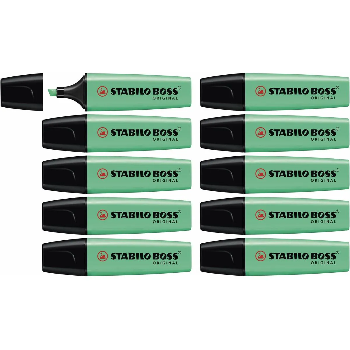 Stabilo Marqueur fluorescent - Turquoise - 10 Unités