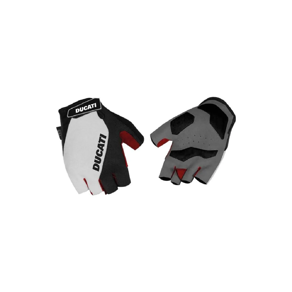 Gants Ducati Scrambler Rembourrés Gel Blanc - Paume En Cuir Synthétique, Absorption Des Chocs