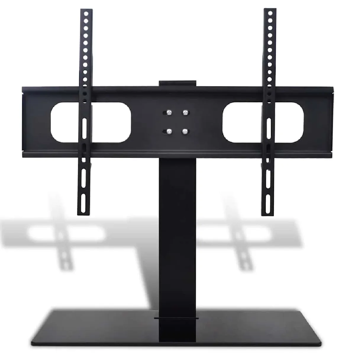 Vidaxl Noir Support Tv Sur Pied Pour Écran 37-55 Pouces Max Vesa, Support De Téléviseur Avec Base, Meuble Tv Au Sol Salon, 50320 - Image 3