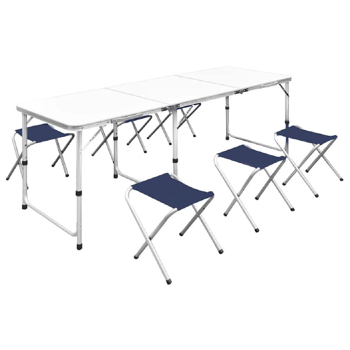 VIDAXL - Ensemble de table de camping pliante - 6 tabourets - 180x60 cm - Image 3