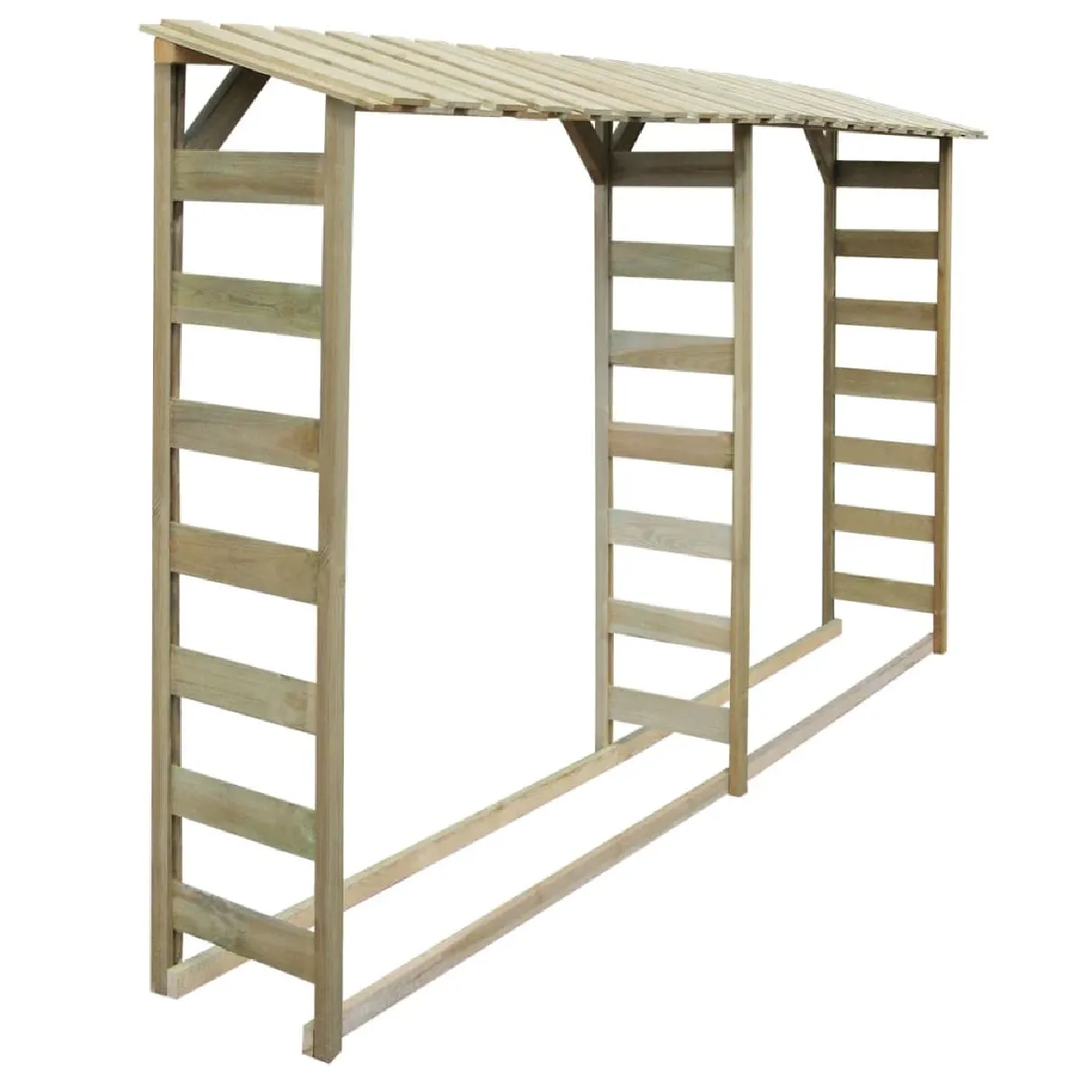 vidaXL Double abri de stockage du bois 300x44x176 Pin imprégné - vue 2