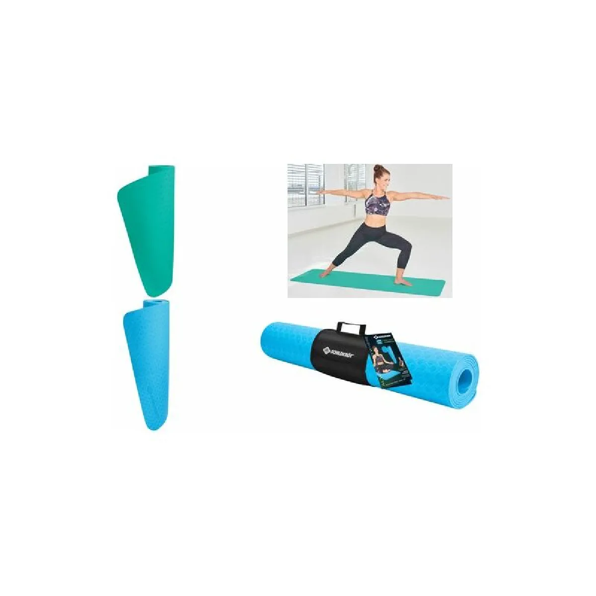 Schildkr&ouml;t Fitness Tapis de Yoga 4 mm, dans un Sac, Vert, 960168