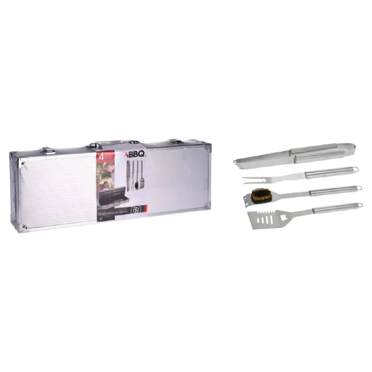 ProGarden Ensemble d'ustensiles BBQ 4 pcs