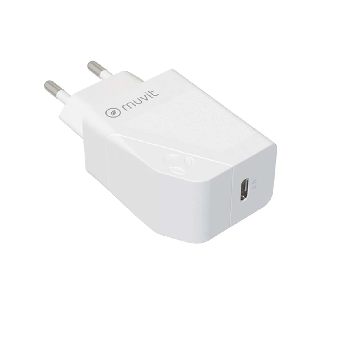 Muvit Pack Chargeur USB-C + Câble USB-C 20W 1m Blanc - Image 3